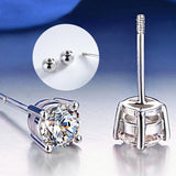 D VVS1 Moissanite Stud Earrings For Women 925 Sterling Silver Platinum Finish 2 GRA Certificates Moissanita Pass Diamond Tester