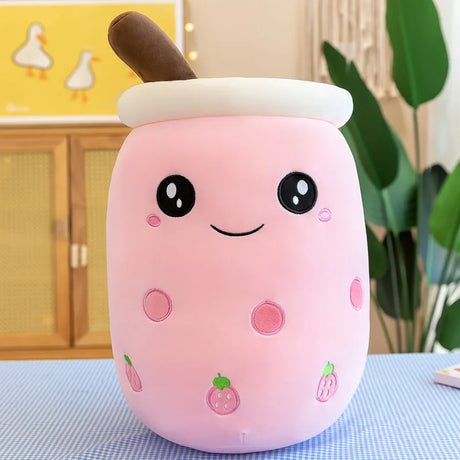 22-70cm Giant Size Bubble Tea Plushies Squishy Milk Tea Boba Pillow Peluche Ice Cream Fruits Juice Drink Bottle Prop Decor Gift