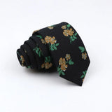 Mens Ties 6cm Classic Cotton Handmade Skinny Neck Tie For Wedding Casual Neckties Suits Bird Flower Print Necktie Cravat Gift