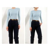 105cm Female Fashion Belt Simple Metal Buckle Belt for Women Black Suit Jeans Clothing Cowhide Waistband Accessories