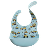 Fashionable Cartoon Printed Waterproof Soft Baby Silicone Bibs Newborn Adjustable Children Burp Cloth Feeding Baby Stuff