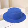 Summer Fashion Versatile Men's Women's Straw Hat Flat Top Fashion Sunscreen Foldable Fedora Beach Tourism Straw Hat Children