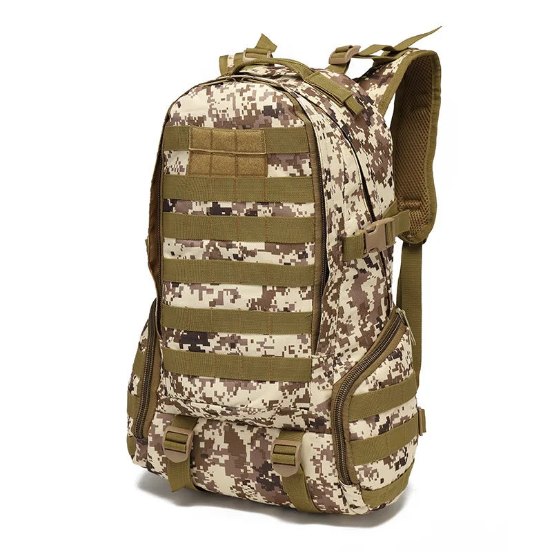 Men's mountaineering bag 3p backpack professional outdoor sports hiking bag 35L high-capacity camouflage tactical backpack