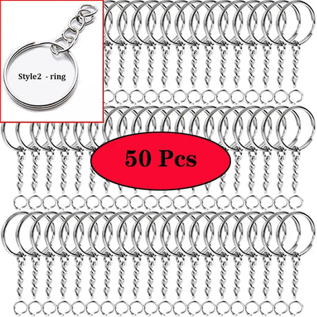 Metal Keychains with Split Ring Link Chain Key Rings Keyfob Key Pendants Holder Rings DIY Key Chains Keyring Wholesale