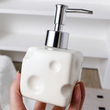 European Creative Cheese Soap Dispenser Ceramic Emulsion Bottle Bathroom Decoration Shampoo Water Bottle Press Bottle 280ML