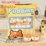 New Kawaii Animal Balls Pudding Candy Bag Pillow Plush Stuffed Mini Doll of Donut Boba Milk Tea Bat Newt Cat Nap Plushie