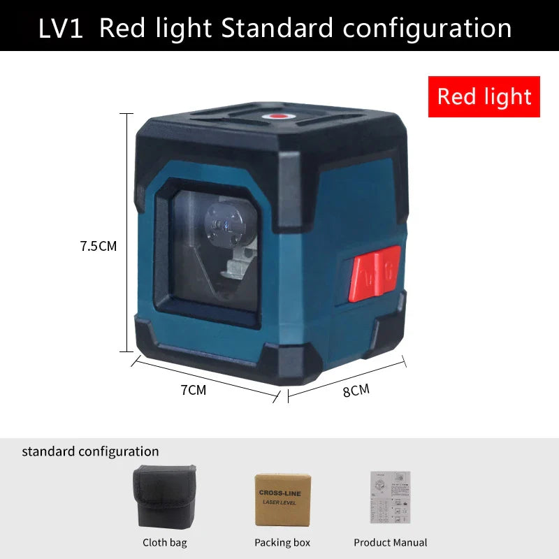 Hanmatek Laser level meter 2-line automatic leveling vertical and horizontal lines green red beam laser horizontal cross line