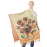 Van Gogh's Oil Painting Cashmere Scarf Women Winter Coffee House Print Wool Shawls and Wraps Ladies Cape Blanket Scarves New