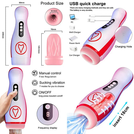 Penis Pump Masturbators For Automatic Man Adult Sex Products Male Sex Toy Vagina For Masturbation Masturbation For Men Toys