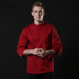 Unisex Chef Jacket Short/Long Sleeve Men Women Crossover Cook Coat Restaurant Waiter Uniform Kitchen Baker Wear