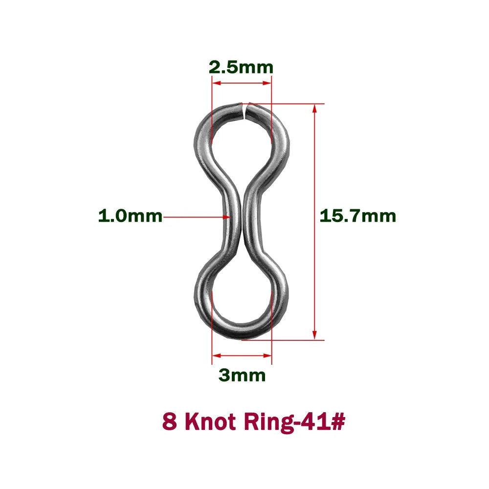 CF Lure Hard bait 30~46 Size DIY Stainless Steel 8 Knot Ring Customizable Jointed Ring Fishing