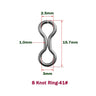 CF Lure Hard bait 30~46 Size DIY Stainless Steel 8 Knot Ring Customizable Jointed Ring Fishing