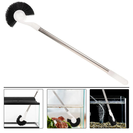 Glass Cleaner Fish Tank Brush Aquarium Cleaning Ergonomic Scrub Supply Household