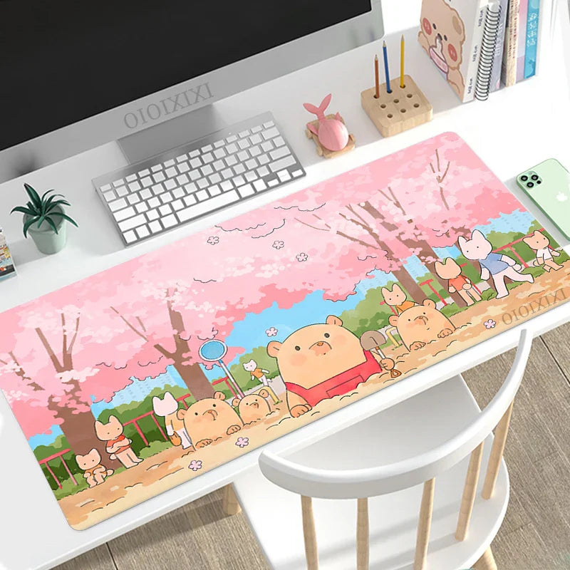 Mouse Pad Gamer Cute Anime XL HD Large Custom Mousepad XXL keyboard pad Non-Slip Carpet Soft Office Accessories Mice Pad