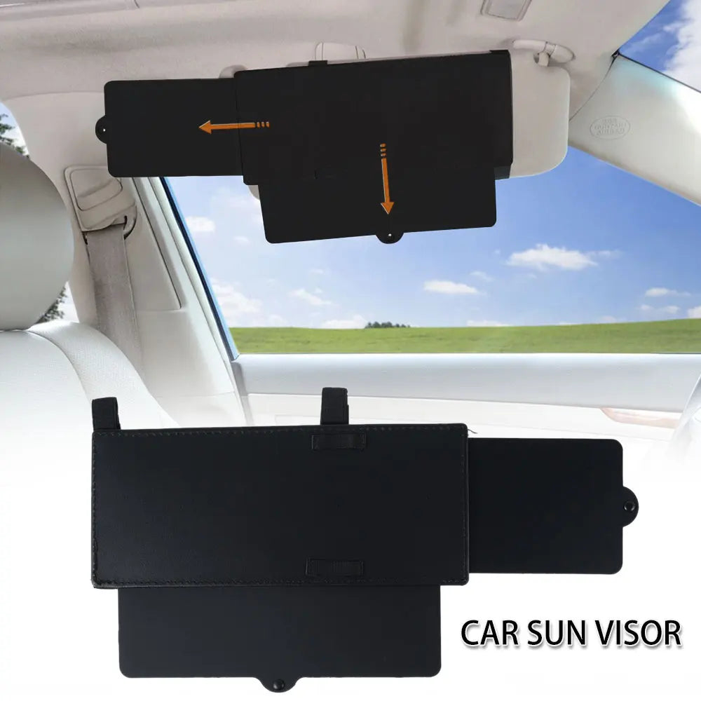 PU Car Sun Visor Extender Durable Windshield Sunshade Extension Board Shield Blocker Front Side Window Shade Anti Glare for Cars