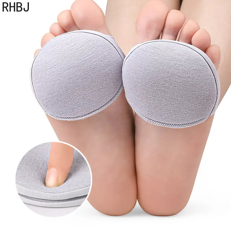 RHBJ 2pcs/set Five Toes Forefoot Pads for Women High Heels Half InsolesSilicone Insoles Gel Insoles Breathable Foot Care Tool