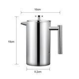 French Press Pot European-style Filter Press Hand-made Coffee Pots Doubleayer Brewing Stainless Steel Quality Coffeeware Teaware