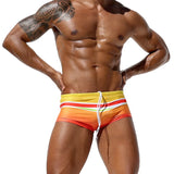 WY79 new summer yellow red sexy low waist tight men boxer swimwear surf bikinis swim trunk briefs men swimsuits beach shorts