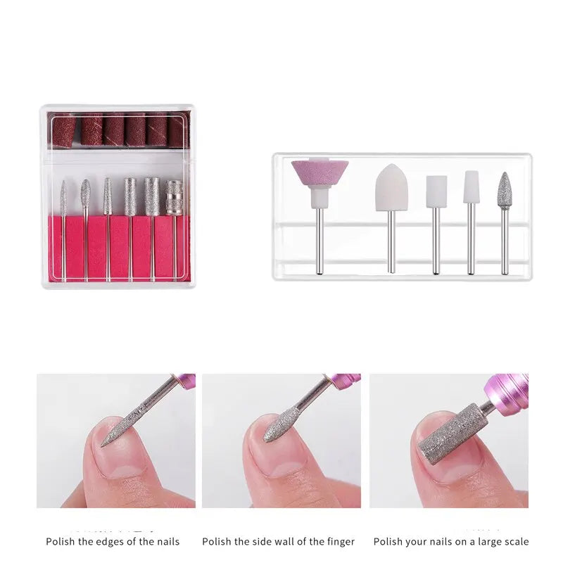 Professional Strong Electric Nail Drill Machine Set Grinding Equipment Mill For Manicure Pedicure Nail Polishing Tool