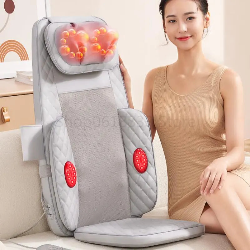 APP Intelligent Cervical Spine Waist Back Massage Pad Multi-functional Electric Massager Cushion  Automatic Whole Body Massager