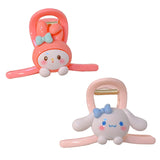 Sanrio Hello Kitty Plush Hairclip Kuromi Hairpins Women Cute Cartoon Hair Claws Girl Kawaii Cinnamoroll Hair Accessory Kids Gift