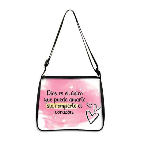 Christian Gift Bible Verse in Spanish Crossbody Bag Con Dios Todo Es Posible Messenger Bags Shoulder Bag Casual Handbag