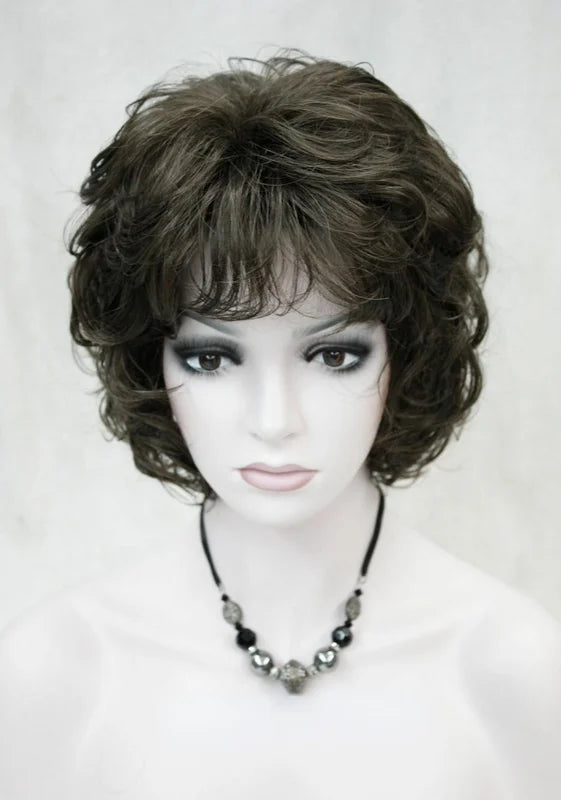 Women Fashion Short Wigs Blonde Brown Black Wig Bob Curly Wigs Real Natural Hair