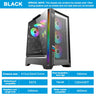 Power Train Titanium 3080 EATX Desktop Computer Case Middle Tower Side Transparent Game RGB Chassis For 360 Water-Cooled