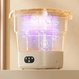 9L Foldable Washing Machine Portable Socks Underwear Panties Retractable Household Washing Machine With Spinning Dry