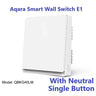 New Aqara Smart Wall Switch E1 ZigBee 3.0 Smart Home Wireless Key Light Switch Fire Wire With NO Neutral For Xiaomi Home Homekit