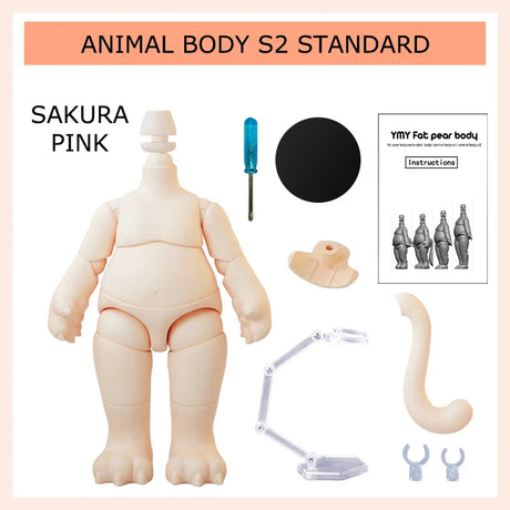 Movable Joint Ymy Doll Fat Animal Body Cat Foot Animal Tail Doll Replace Body Accessories For Nendoroids, Ob11, Gsc, Obitsu 11