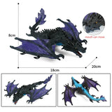 simulation dragon figurines model Savage Flying Magic Dragon Dinosaur Cerberus Flaming Eagle Action Figure Kids Collection Toys