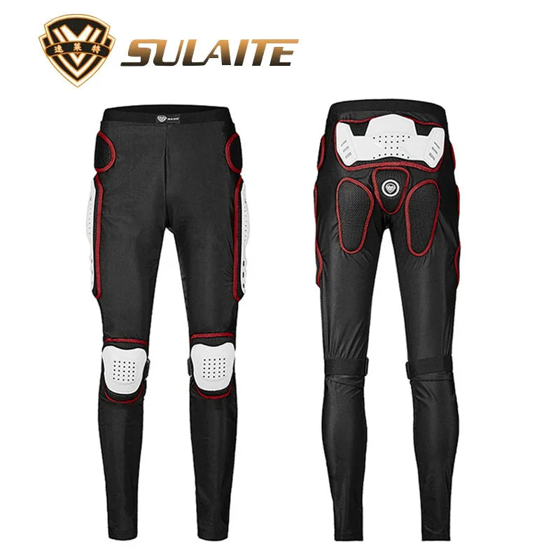 SULAITE Motorcycle Armor Trousers Motocross Pants Long Armor Knee Crotch Hip Protection Motorbike Riding Racing Equipment Shorts