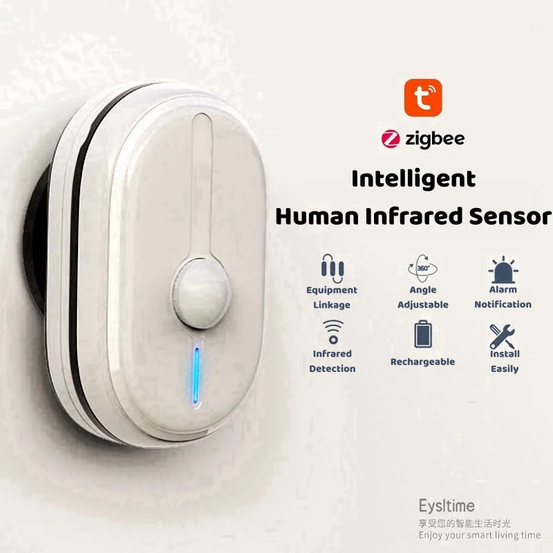 Tuya ZigBee PIR Sensor Wireless Rechargeable Home Automation Kit Infrared Detector for Mobile APP Home Security Alarm System