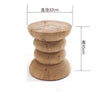 Creative Solid Wood Stool Log Pouf Sitting Stool Household Side Table Stump Hotel Decoration Coffee Table Creative Round Stool