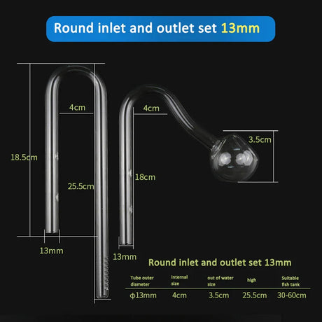 Aquarium Glass Inlet Outlet Skimmer Accessories Lily Pipe U Water Filter Fish Tank Pump Fishbowl Ecoflow Equipment Shrimp Inflow