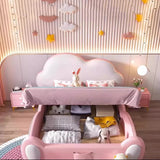 Nature Wooden High Bed Double Home Princess Bedframe Queen Children Bed Girl Modern Sleeping Muebles Para Dormitorio Furniture