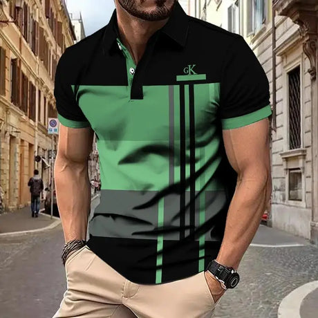 mens polo shirt new striped business polo shirt summer short sleeve tops peplum trend mens polo shirt oversized clothing