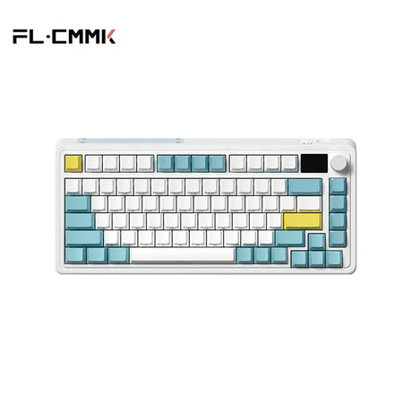 FL·ESPORTS CMK75 Tri-Mode Full-Key Hot Swap 81Key 2.4G Wireless Bluetooth Wired Mechanical Keyboard PBT Keycap for Tablet Laptop