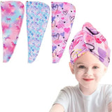 Microfiber Hair Drying Towel Hair Towel Wrap for Kids Girls Women Absorbent Hair Turbans for Wet Hair Fast Drying Hair Wrap