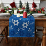 Happy Hanukkah Menorah Table Runner, Seasonal Chanukah Kitchen Dining Table Decoration for Outdoor Home Party