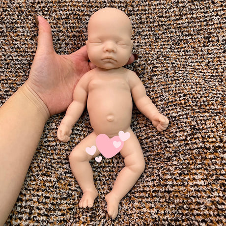 8 styles/28cm Cuddly Unpaint Solid Silicone Bebe Reborn Girl Full Body Silicone Baby Girl Lifelike Real Corpo De Silicone Doll