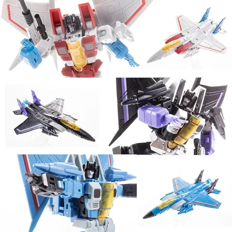 JINBAO Starscream Thundercracker Skywarp F15 FG01 DS01 DF06 Set Plane Anime Action Figure Model Transformation Robot Toys