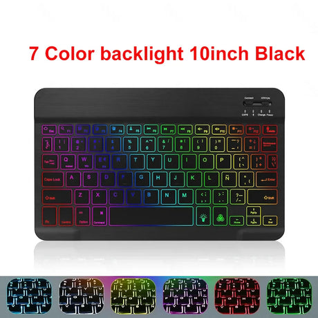 Wireless Bluetooth Keyboard 10inch Backlit Keyboard Backlight  Touchpad Keyboard Mouse For PC IOS Android Windows TV Box iPad