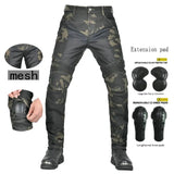 Loong Biker Motorcycle Riding Pants Summer Motocross Super Fit Slim Protection Jeans Mesh Breathable Casual Camouflage Trousers