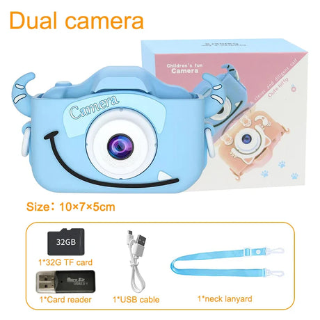 Children Camera Selfie 1080P HD Screen Dual Camera for Kids Outdoor Toys Birthday Gifts Camara Fotos Infantil juguetes niñas