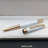 Luxury Msk-163 White Metal Ballpoint Pen Rollerball Pen Unique Reliefs Office School Writing Fountain Pens With MB Serial Number