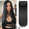 4Pcs/Set 20Inch Synthetic Hair Clip In Long Wavy Thick Hairpieces For Women Full Head Synthetic Hair Extensions Ombre Hairpieces