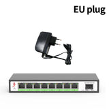 2.5g Switch 100/1000/2500Mbps RJ45 8 Ports 10Gbps SFP+ Slot Simple L2 Managed Network Switch plug and play Hub Internet Splitter