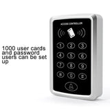 125KHz RFID Access Control Keypad EM Card Reader Door Access Control System Door Lock Opener Keyboard System Support 1000 Users